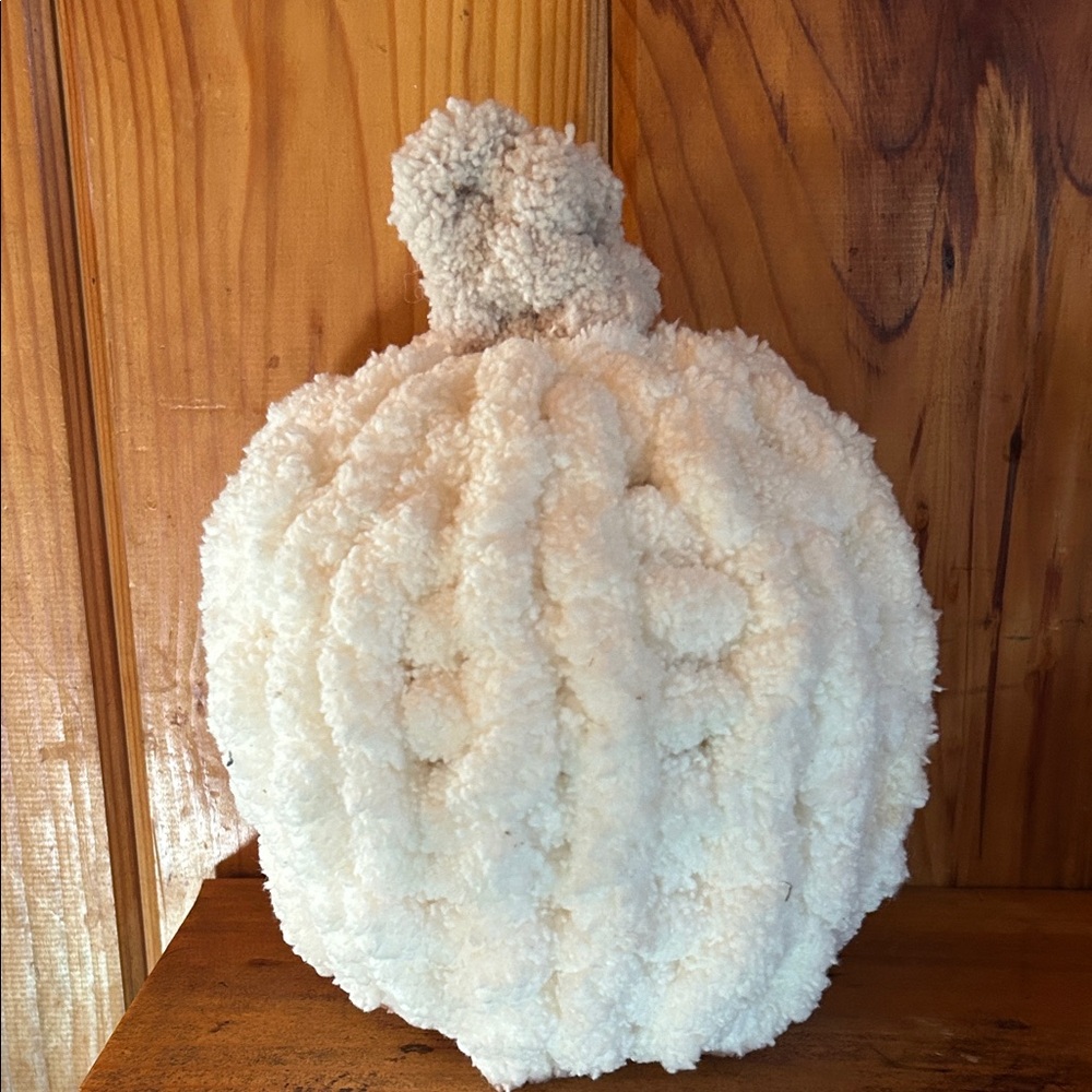 Hand Knit Pumpkin Decor